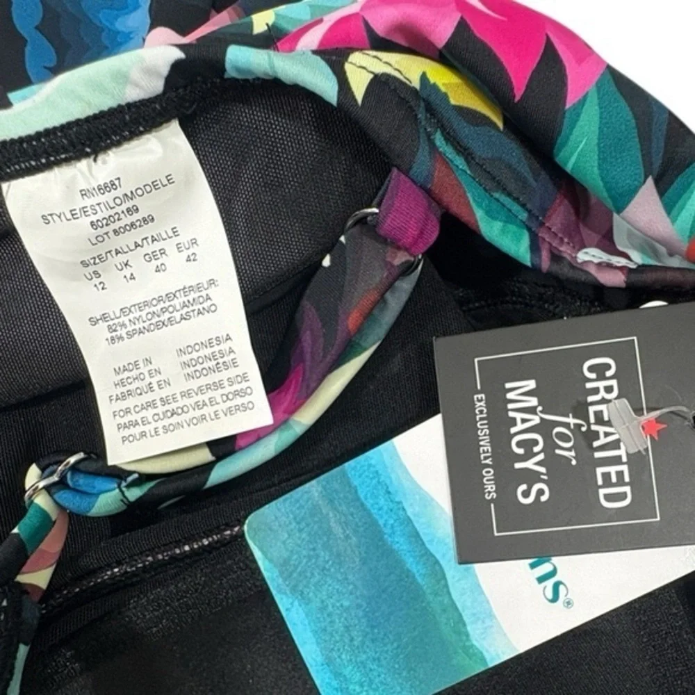 Swim Solutions NWT Women's Bow-Front Swim Dress One piece 12 - Picture 9 of 10